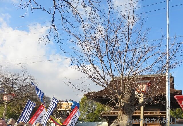 稲沢市国府宮神社はだか祭りの楼門前