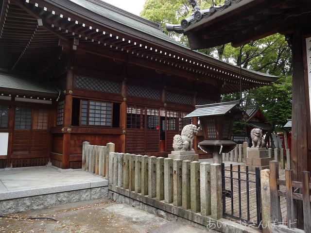 清須市の日吉神社の拝殿奥の幣殿
