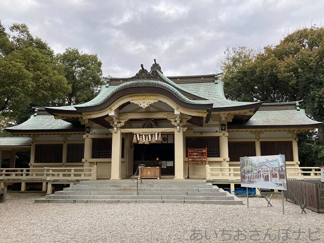 西尾市伊文神社の拝殿